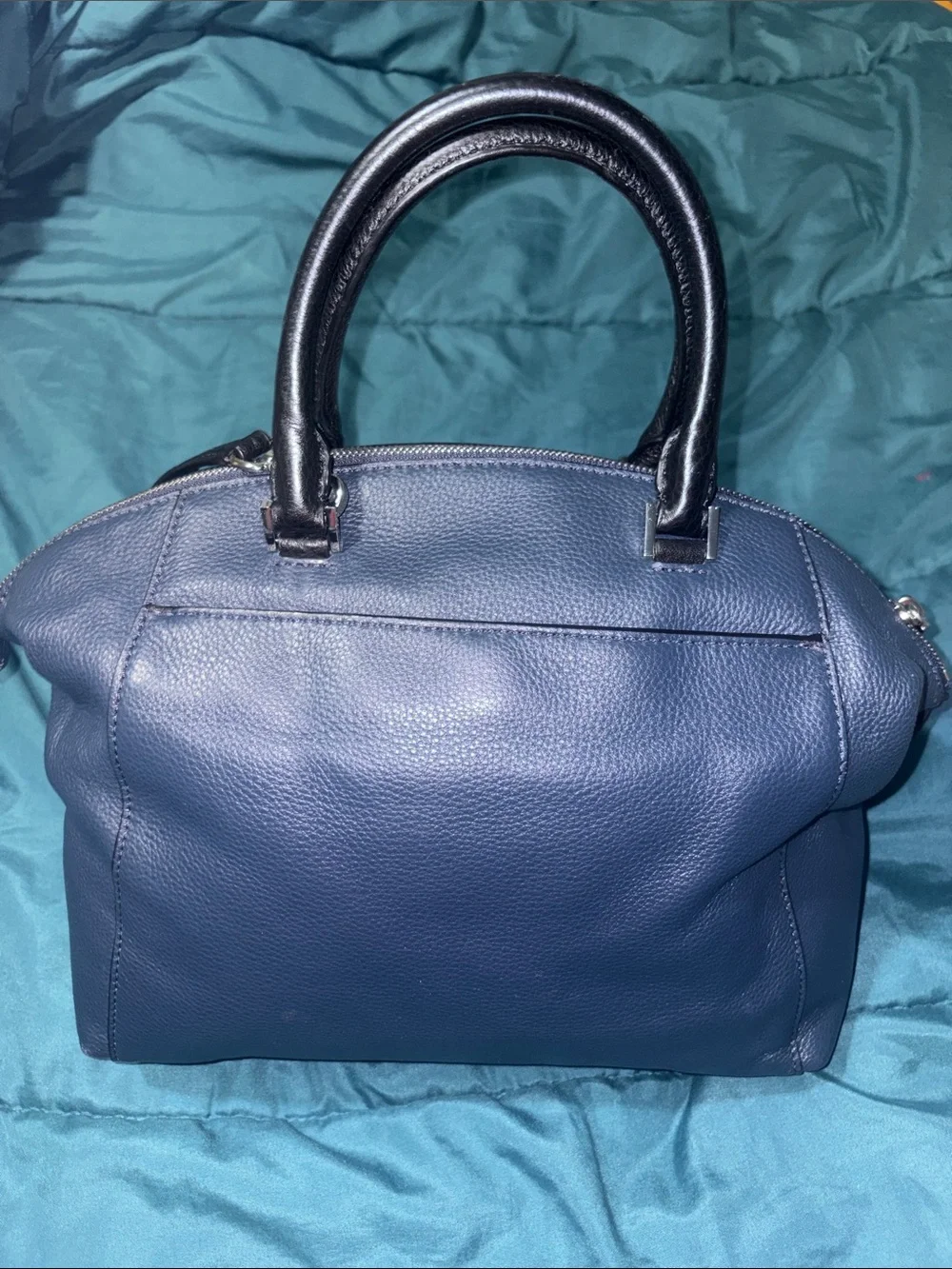 Michael Kors Riley Large Satchel -Dark / Navy Blue